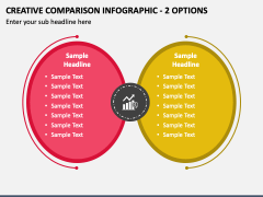 Creative Comparison Infographic - 2 Options PPT Slide 1