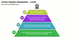 Stylish Triangle Infographic - 4 Steps PPT Slide 1