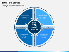 4 Part Pie Chart PPT Slide 1