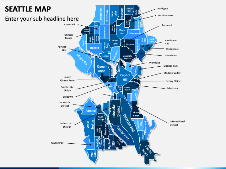 Seattle Map PPT Slide 1