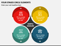 Four Stages Circle Elements PPT Slide 1