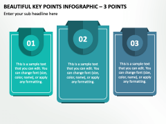 Beautiful Key Points Infographic - 3 Points PPT Slide 2