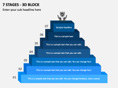 7 Stages - 3D Block PPT Slide 2
