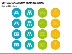 Virtual Classroom Training Icons PPT Slide 1
