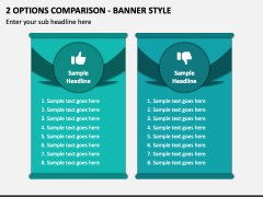 2 Options Comparison - Banner Style PPT Slide 1