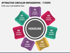 Attractive Circular Infographic - 7 Steps PPT Slide 1