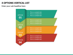 4 Options Vertical List PPT Slide 2