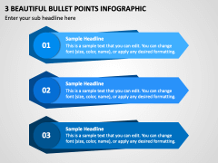 3 Beautiful Bullet Points Infographic PPT Slide 1