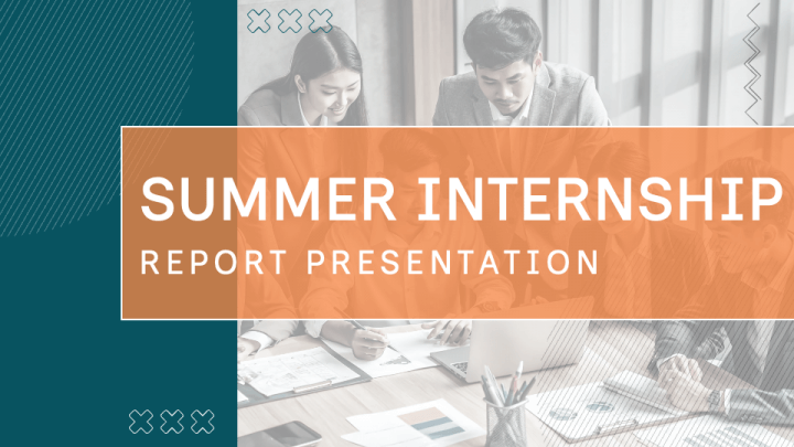 Free Summer Internship Report Presentation for PowerPoint and Google