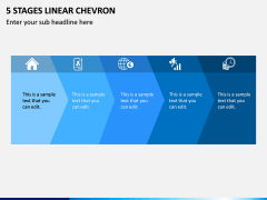 5 Stages Linear Chevron PPT Slide 1