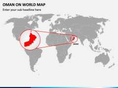Oman on World Map PPT Slide 1