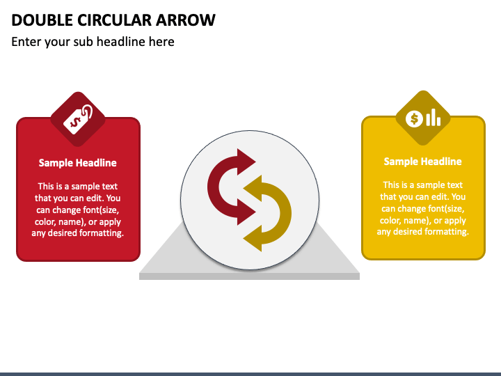 Double Circular Arrow PPT Slide 1
