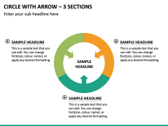 Circle With Arrow – 3 Sections PPT Slide 2