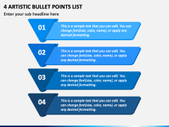 4 Artistic Bullet Points List PPT Slide 2
