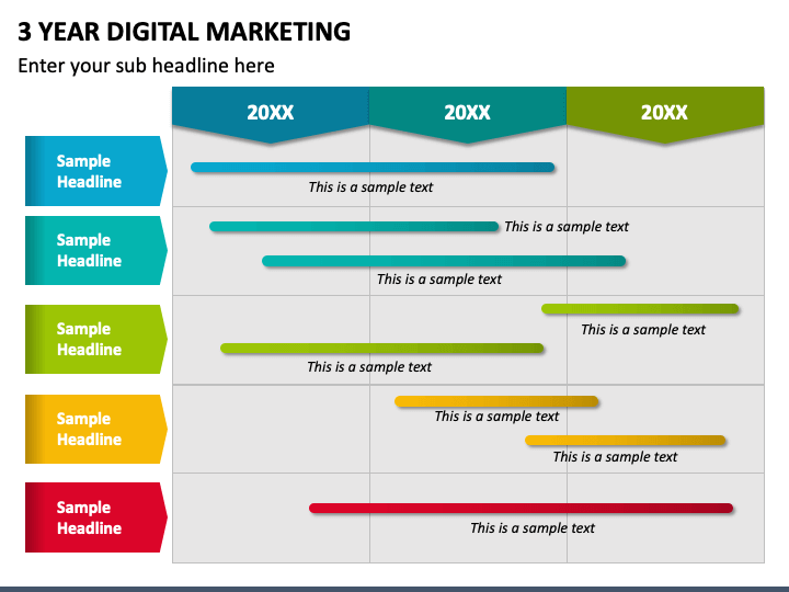 3 Year Digital Marketing PPT Slide 1