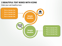 2 Beautiful Text Boxes with Icons PPT Slide 1