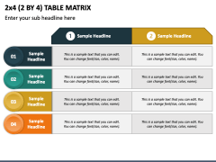 2 by 4 Table Matrix PowerPoint Template - PPT Slides