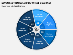 Seven Section Colorful Wheel Diagram PPT Slide 2