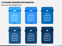 6 Folders Modern Infographic PPT Slide 2
