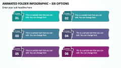 Animated Folder Infographic - Six Options PPT Slide 1