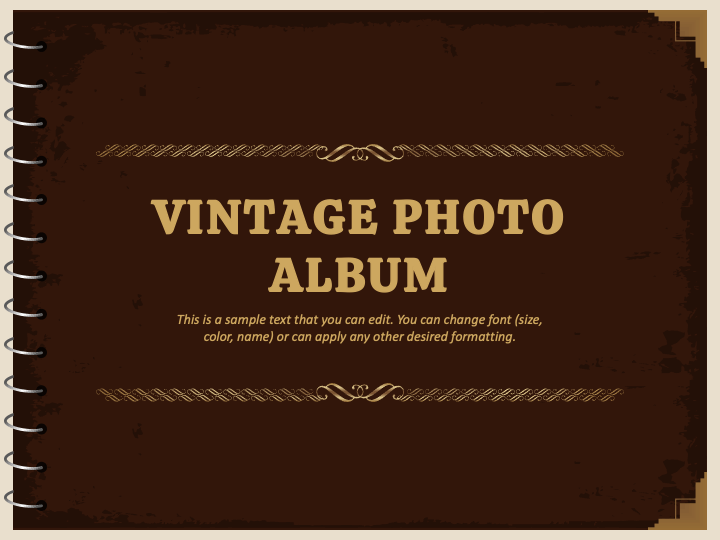 Chủ đề Vintage Photo Album for PowerPoint and Google Slides sẽ đưa bạn trở lại những ngày tháng yêu thích của tuổi trẻ. Với những hình ảnh và bìa album ấn tượng, đây là lựa chọn tuyệt vời để gợi nhớ kỷ niệm và tạo ra những bài trình bày đầy cảm hứng. Hãy xem hình ảnh để cảm nhận rõ hơn vẻ đẹp của chủ đề này!