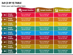 3 by 9 Table PPT Slide 1