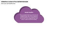 Versatile Cloud Style Definition Box PPT Slide 1