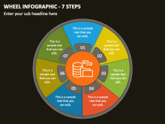 Wheel Infographic - 7 Steps PPT Slide 1