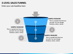 3 Level Sales Funnel PPT Slide 1