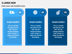 3 Large Box PPT Slide 1