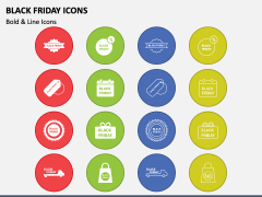 Black Friday Icons PPT Slide 1