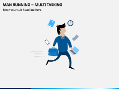 Man Running - Multi Tasking PPT Slide 1