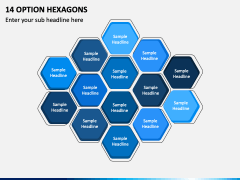 14 Option Hexagons PPT Slide 2