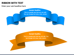 Ribbon with Text PPT Slide 3