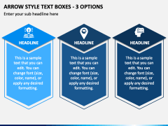 Arrow Style Text Boxes - 3 Options PPT Slide 2