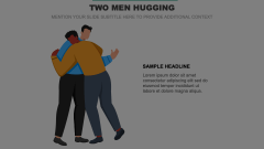 Two Men Hugging Animated Presentation - SketchBubble
