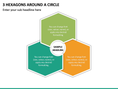 3 Hexagons Around a Circle PPT Slide 2