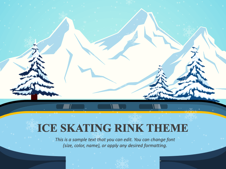 Ice Skating Rink Theme PPT Slide 1