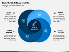 4 Merging Circle Shapes PPT Slide 1