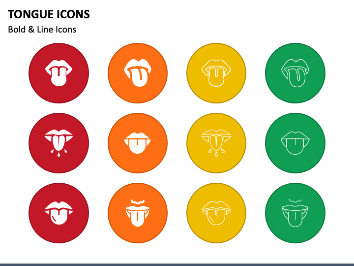 Tongue Icons PPT Slide 1