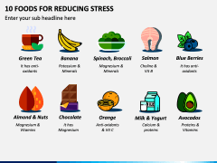 10 Food for Reducing Stress PPT Slide 1