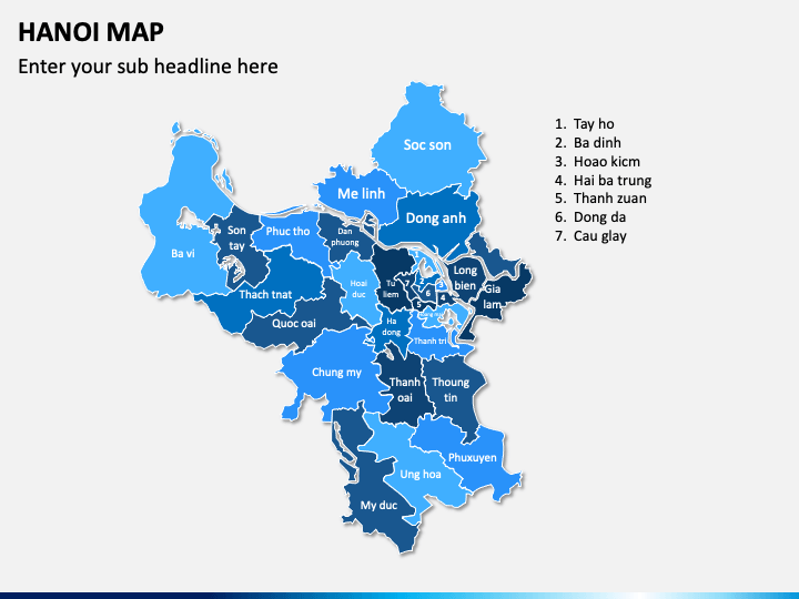 Hanoi Map PPT Slide 1
