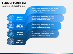 4 Unique Points List PPT Slide 2