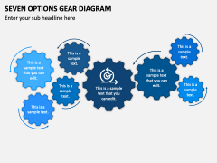 Seven Options Gear Diagram PPT Slide 2
