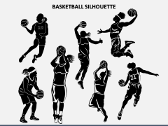 Basketball Silhouette PPT Slide 2