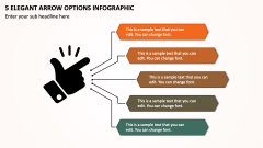 5 Elegant Arrow Options Infographic PPT Slide 1