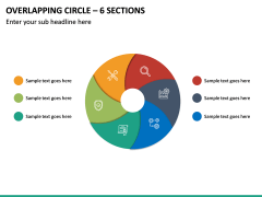 Overlapping Circle – 6 Sections PPT Slide 2