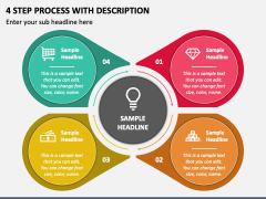 4 Step Process with Description PPT Slide 1