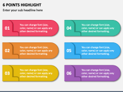 6 Points Highlight PPT Slide 1