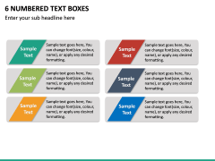 6 Numbered Text Boxes PPT Slide 2